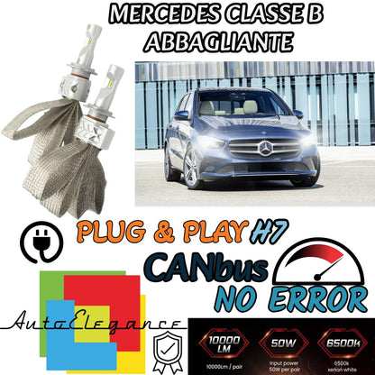 H7 LED KIT 6500K CANBUS 8000 LUMEN FOR MERCEDES B CLASS W247 HIGH BEAM