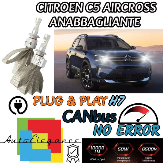 CITROEN C5 AIRCROSS LED KIT H7 8000 LUMEN 6500K LOW BEAM CANBUS WHITE 