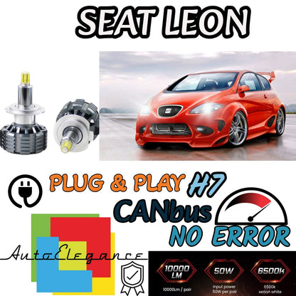 LED KIT H7 CANBUS SEAT LEON ALTEA 5P WITH 360° LED 9600 LUMEN 6000K WHITE