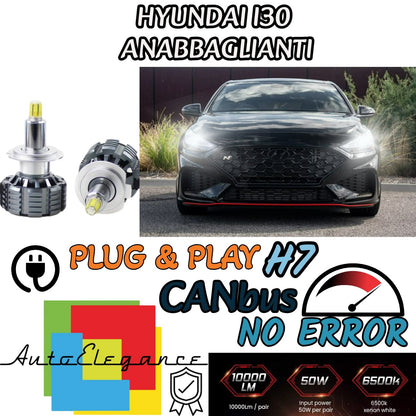 HYUNDAI I30 MK2 LED LOW BEAM LAMP KIT LED H7 6000K WHITE NO ERROR 