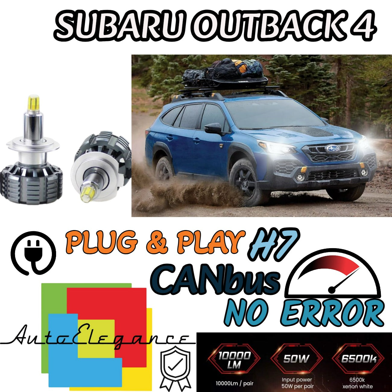 KIT FULL LED H7 CANBUS LED PER LENTICOLARI PER SUBARU OUTBACK 4 IV NO AVARIA