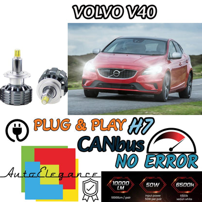 LED KIT H7 6000K CANBUS XENON 9600 LM LUMEN VOLVO V40 NO ERROR