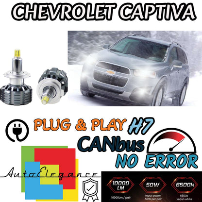 KIT FULL LED H7 6000K PER LENTICOLARI CHEVROLET CAPTIVA NO AVARIA