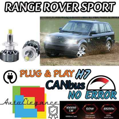 KIT ANABBAGLIANTI LED RANGE ROVER SPORT L320 LED H7 6000K 9600 LUMEN BIANCO