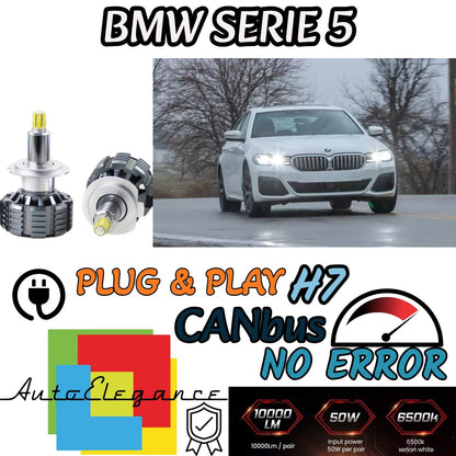 FULL LED KIT H7 6000K CANBUS LED FOR BMW 5 SERIES F10 F11 LENSES NO FAILURE
