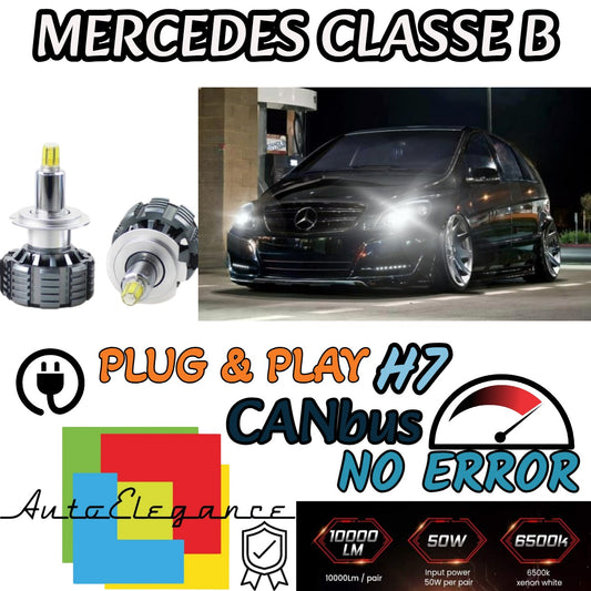 FULL LED H7 6000K KIT FOR MERCEDES B CLASS W245 LENTICULARS NO FAILURE 