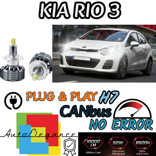 KIT FULL LED H7 6000K CANBUS LED PER LENTICOLARI KIA RIO 3 III NO AVARIA