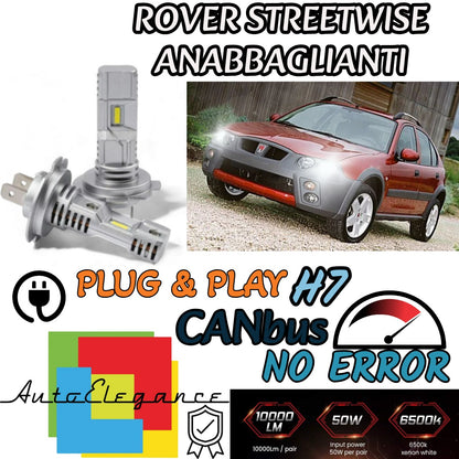 KIT LED H7 PER ROVER STREETWISE 6000K BIANCO 6000 LUMEN CANBUS ANABBAGLIANTI