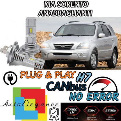 H7 LED KIT FOR KIA SORENTO 6000K WHITE 6000 LUMEN CANBUS LOW BEAM NO ERROR 