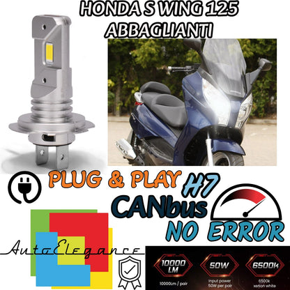 LAMPADA LED H7 CANBUS PER ABBAGLIANTE HONDA S WING 125 150 6000K BIANCO