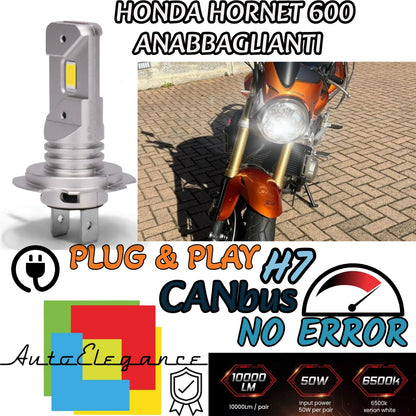 LAMPADA LED H7 6000K CANBUS PER ANABBAGLIANTI HONDA HORNET 600 (2007-2010)
