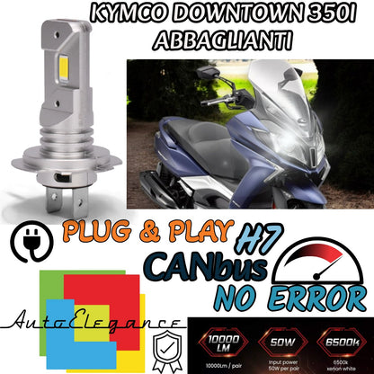 LAMPADA LED H7 6000K CANBUS PER ABBAGLIANTI KYMCO DOWNTOWN 350I (2016-2020) ABS
