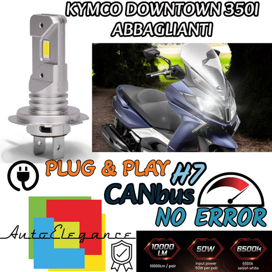 LAMPADA LED H7 6000K CANBUS PER ABBAGLIANTI KYMCO DOWNTOWN 350I (2016-2020) ABS