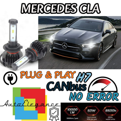 KIT LED H7 6000K CANBUS XENON 9800 LM LUMEN MERCEDES CLA W117 NO ERROR