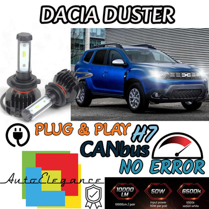 KIT LED H7 6000K CANBUS XENON 9800 LM LUMEN DACIA DUSTER