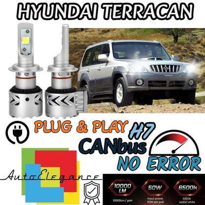 KIT LED H7 HYUNDAI TERRACAN 6500K CANBUS 12000 LUMEN MONO LED LENTICOLARE