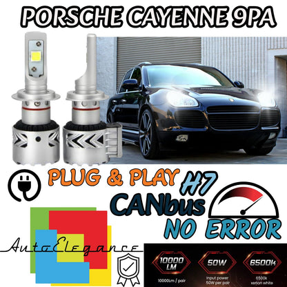 KIT LED H7 PORSCHE CAYENNE 9PA RESTYLING 6500K CANBUS 12000 LUMEN MONO LED