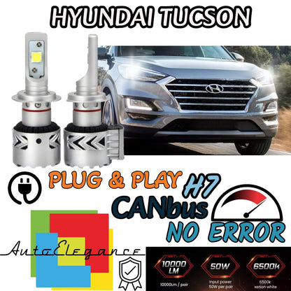 KIT LED H7 HYUNDAI TUCSON RESTYLING 6500K CANBUS XENON 12000LM LUMEN MONO LED
