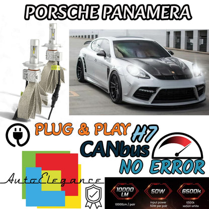KIT LED H7 CANBUS PORSCHE PANAMERA 970 8000 LUMEN ABBAGLIANTI 6500K