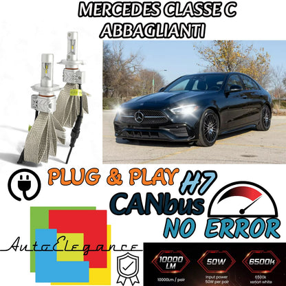 KIT LED H7 CANBUS PER MERCEDES CLASSE C W204 LED 8000 LUMEN ABBAGLIANTI
