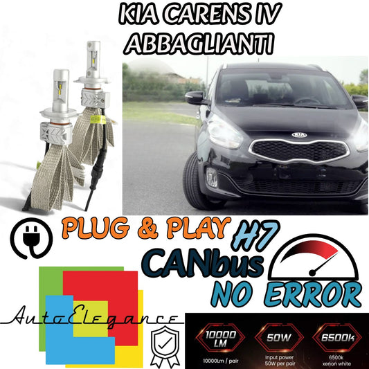 KIT LED H7 CANBUS PER KIA CARENS IV CON LED ABBAGLIANTI 8000 LUMEN