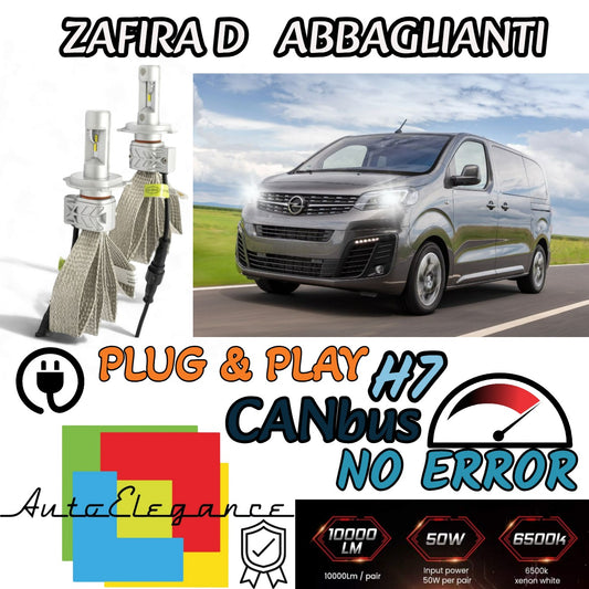 KIT LED H7 CANBUS PER ZAFIRA D CON LED ABBAGLIANTI 8000 LUMEN