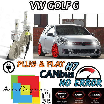 KIT LED H7 CANBUS PER VOLKSWAGEN GOLF 6 CON LED 8000 LUMEN 80W