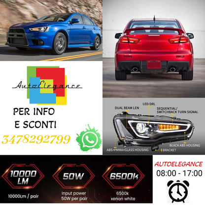 Fari e fanali posteriori per proiettori a doppio raggio per Mitsubishi Lancer EVO X 2008-2018
