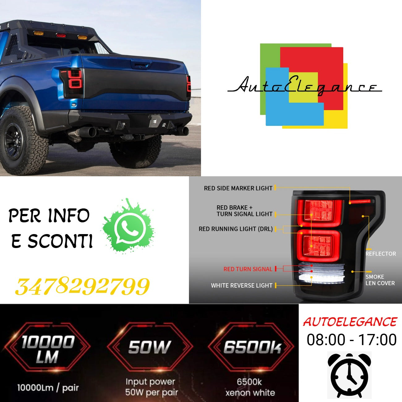 Fanali posteriori Full LED per Ford F150 2015-2020
