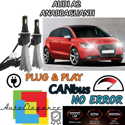 AUDI A2 H7 LED KIT 6000K WHITE 6400 LUMEN XENON XENO NO ERROR LOW BEAM 