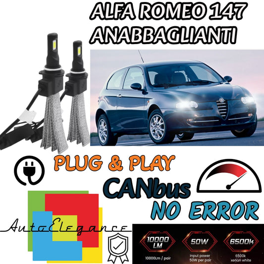 H7 LED CANBUS LOW BEAM LAMPS FOR ALFA ROMEO 147 6400 LUMEN 6000K 