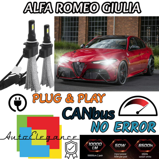 FULL LED KIT ALFA ROMEO GIULIA LED LAMPS H7 6000K HIGH BRIGHTNESS NO ERROR
