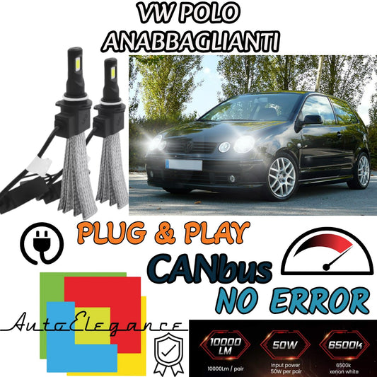 VOLKSWAGEN POLO AW1 LED LOW BEAM LAMP KIT H7 6000K XENON XENO