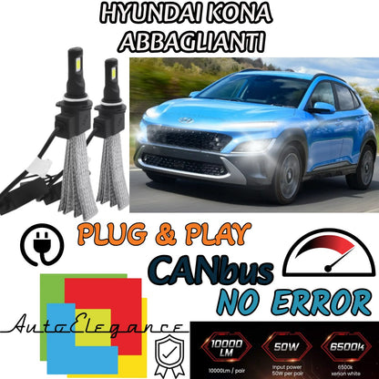HYUNDAI KONA LED HIGH BEAM LAMP KIT H7 6000K 6400LUMEN ULTRA BRIGHT 