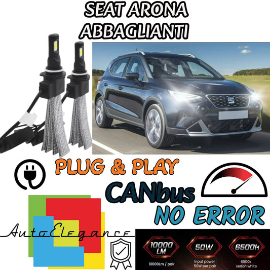SEAT ARONA LED LOW BEAM LAMP KIT LED H7 6000K WHITE NO ERROR 
