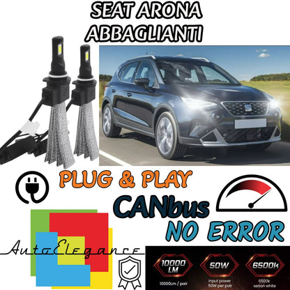 SEAT ARONA LED LOW BEAM LAMP KIT LED H7 6000K WHITE NO ERROR 