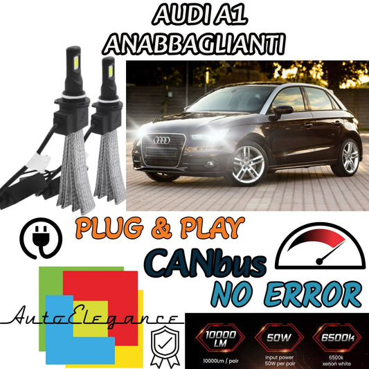 AUDI A1 LED LOW BEAM LAMP KIT LED H7 6000K 6400 LUMEN NO ERROR