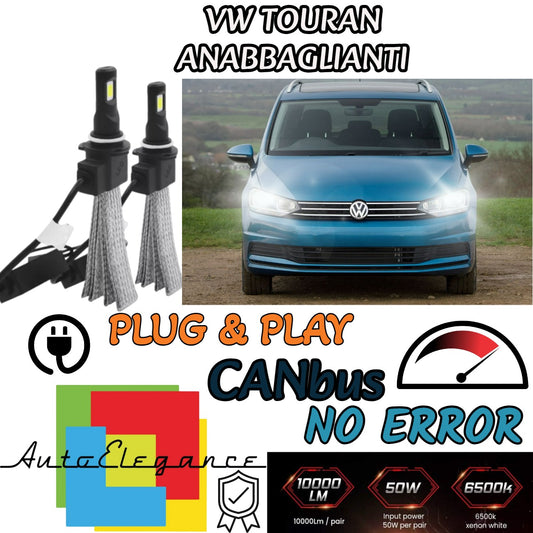 VW TOURAN 5T1 LED LOW BEAM HEADLIGHT KIT LED H7 6000K 6400 LUMEN NO ERROR