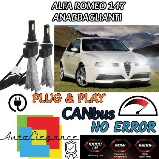 H7 LED CANBUS LOW BEAM LAMPS FOR ALFA ROMEO 147 6400 LUMEN 6000K 