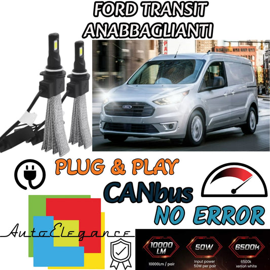 KIT LED H7 FORD TRANSIT CONNECT 6000K XENON 6400 LUMEN ANABBAGLIANTI