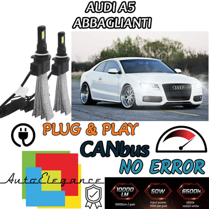 KIT LAMPADE ANABBAGLIANTI LED AUDI A5 B8 8T RESTYLING LED H7 6000K 6400 LUMEN