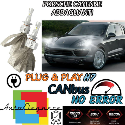 KIT LED H7 CANBUS PORSCHE CAYENNE 9PA 8000 LUMEN HIGH BEAM 6500K