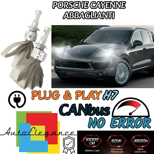 KIT LED H7 CANBUS PORSCHE CAYENNE 9PA 8000 LUMEN HIGH BEAM 6500K