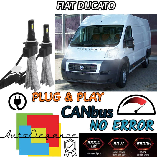 LED KIT H7 6000K CANBUS XENON 6400 LM LUMEN FIAT DUCATO MK3 NO ERROR 