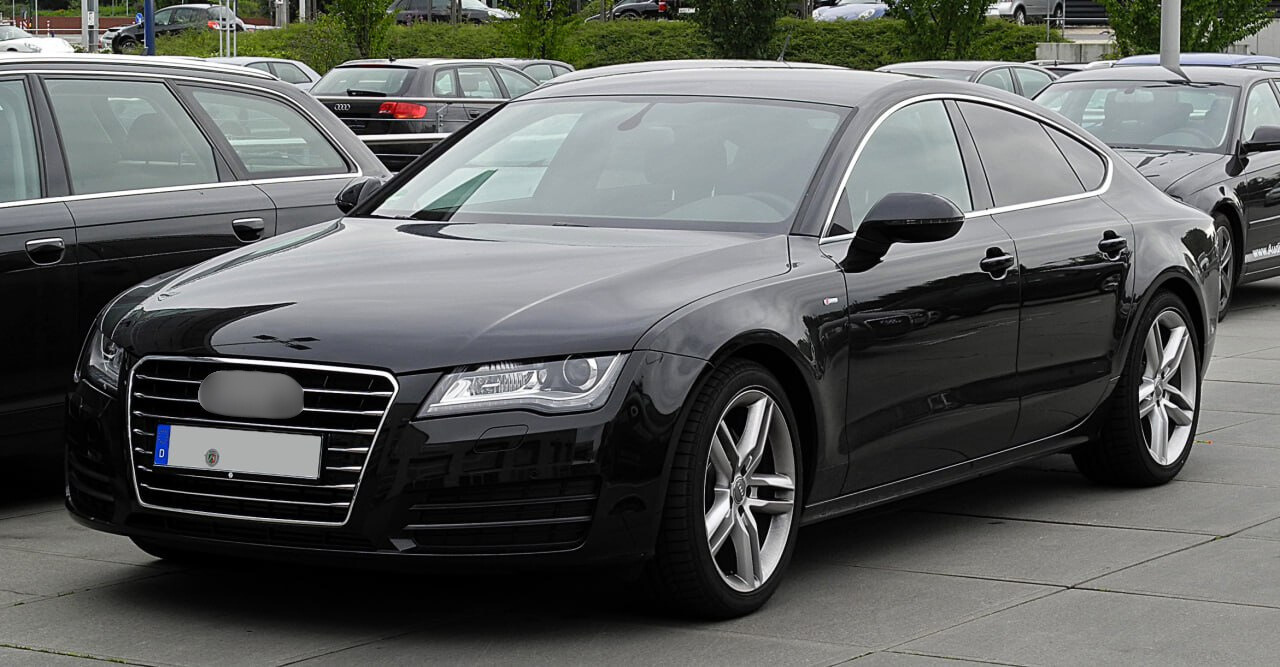 1945⭐GRIGLIA PER AUDI A7 2010-2014 LOOK S7 NERA PROFILI CROMATI⭐