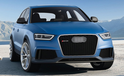 1946⭐GRIGLIA PER AUDI Q3 8U 2011-2015 LOOK RSQ3 NERA PROFILO CROMATO⭐