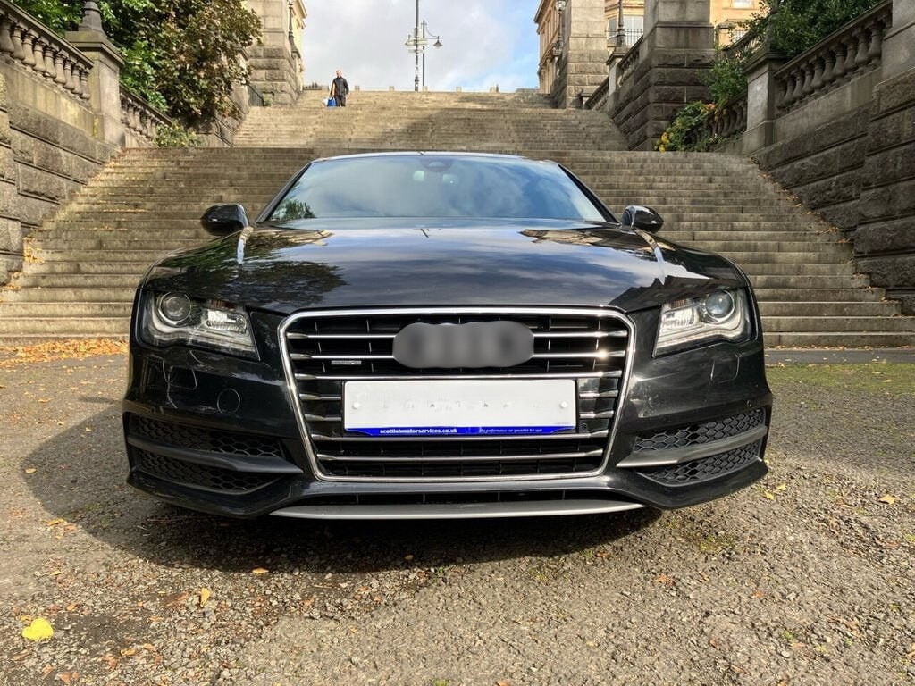1945⭐GRIGLIA PER AUDI A7 2010-2014 LOOK S7 NERA PROFILI CROMATI⭐