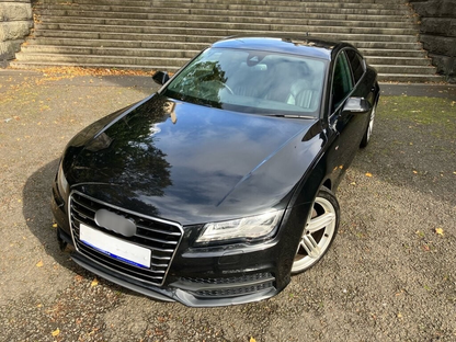1945⭐GRIGLIA PER AUDI A7 2010-2014 LOOK S7 NERA PROFILI CROMATI⭐