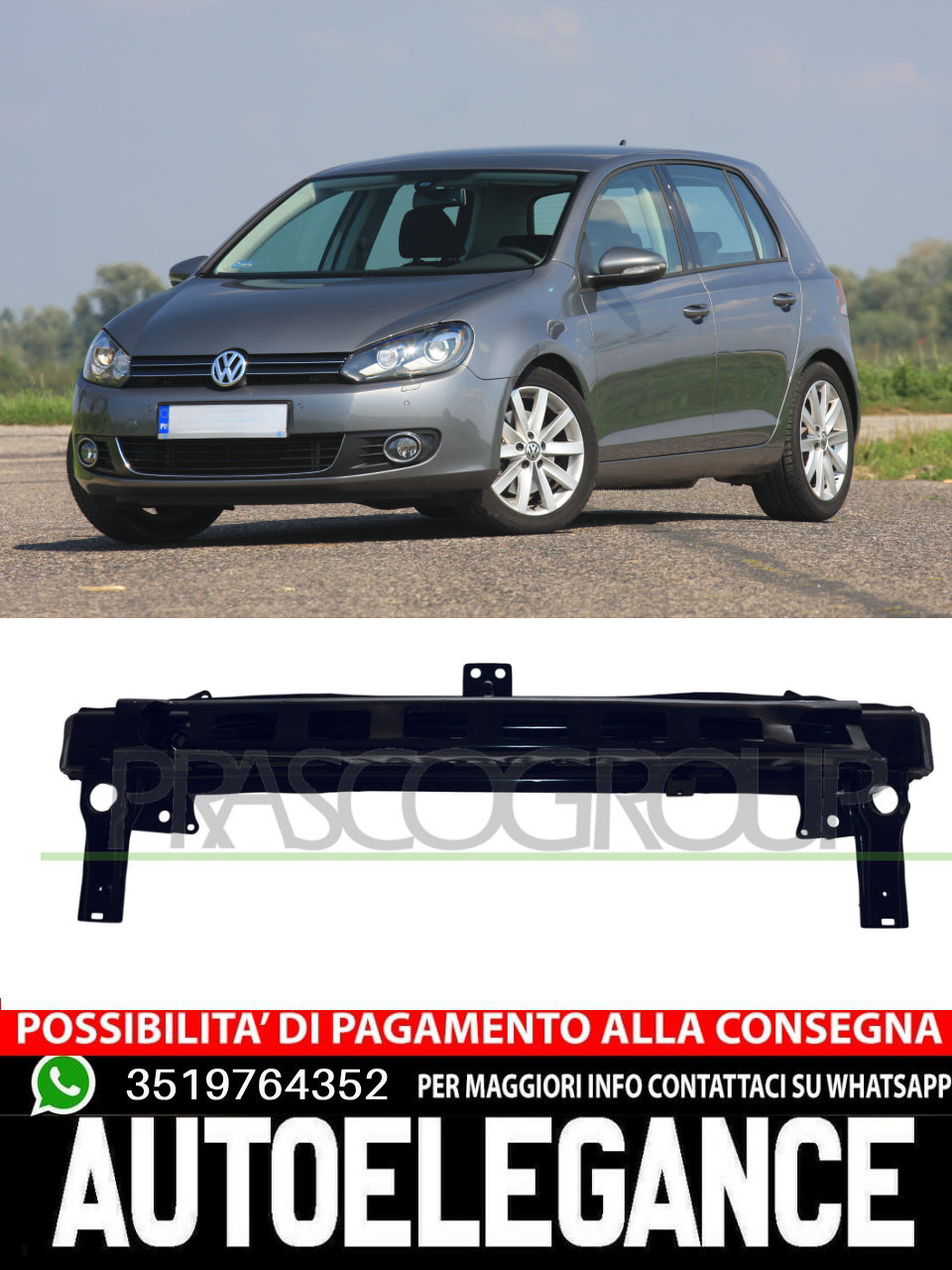 PRASCO Supporto, Paraurti ANTERIORE  5K0807109M