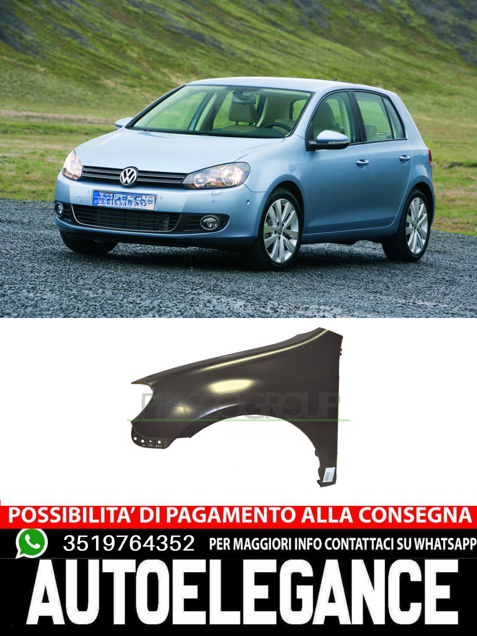 Parafango Prasco Premium per VOLKSWAGEN - GOLF VI  5K6821021B